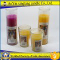 For memory 7 day candle glass wholesale